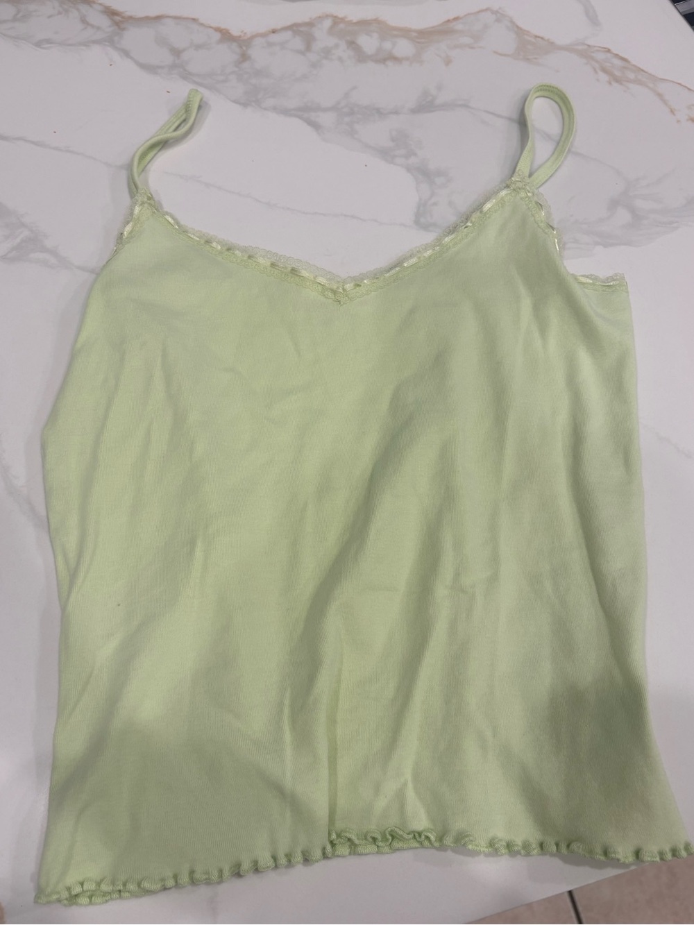 Maidenform Pale Lime Lace-Trim Camisole